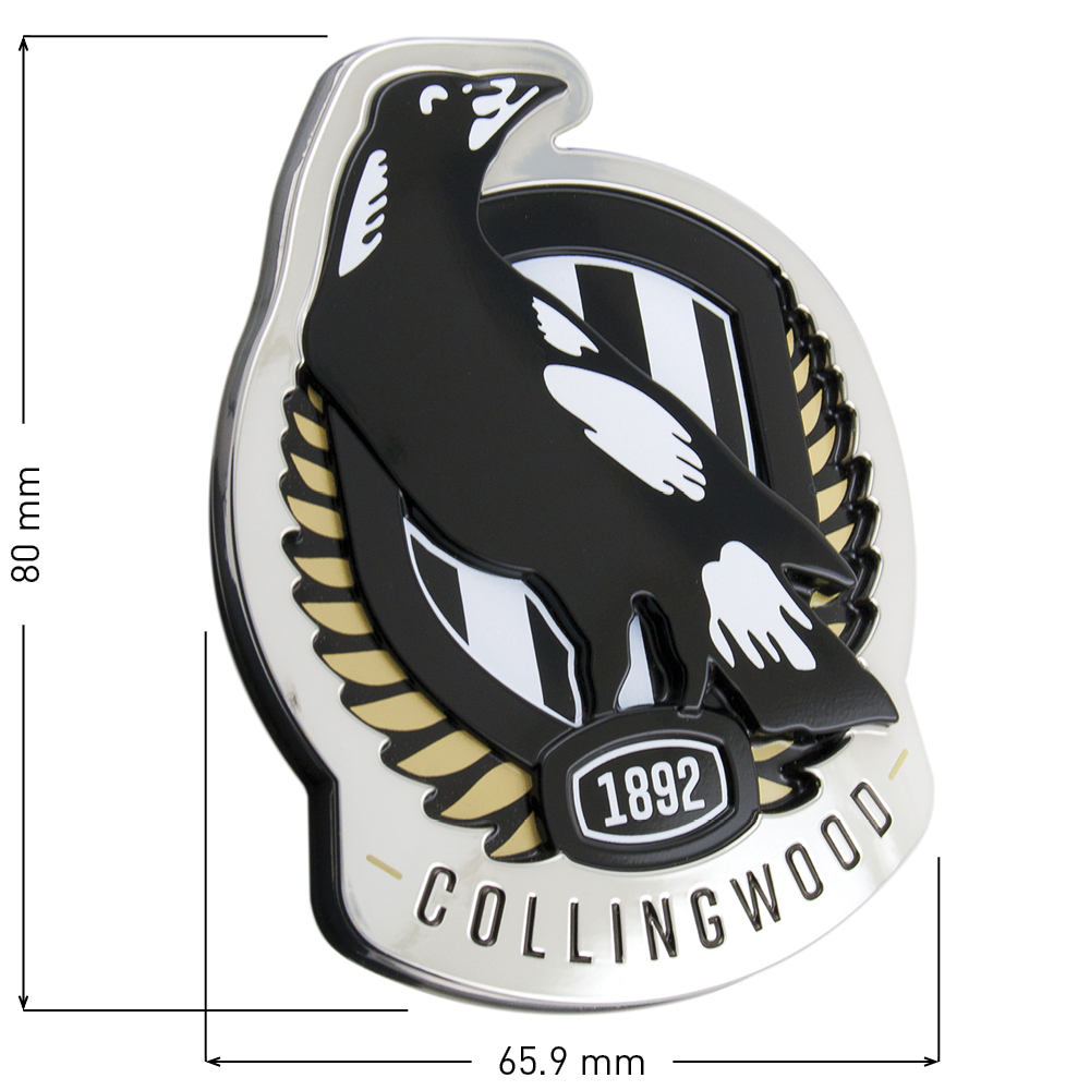 Collingwood Magpies 3D Chrome Supporter Emblem