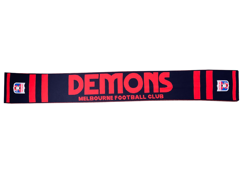 Melbourne Demons Woollen Australian Made Scarf