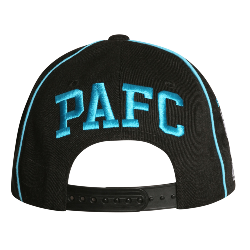 Port Adelaide Premium Grey Front Cap Embroidered 3D Logo