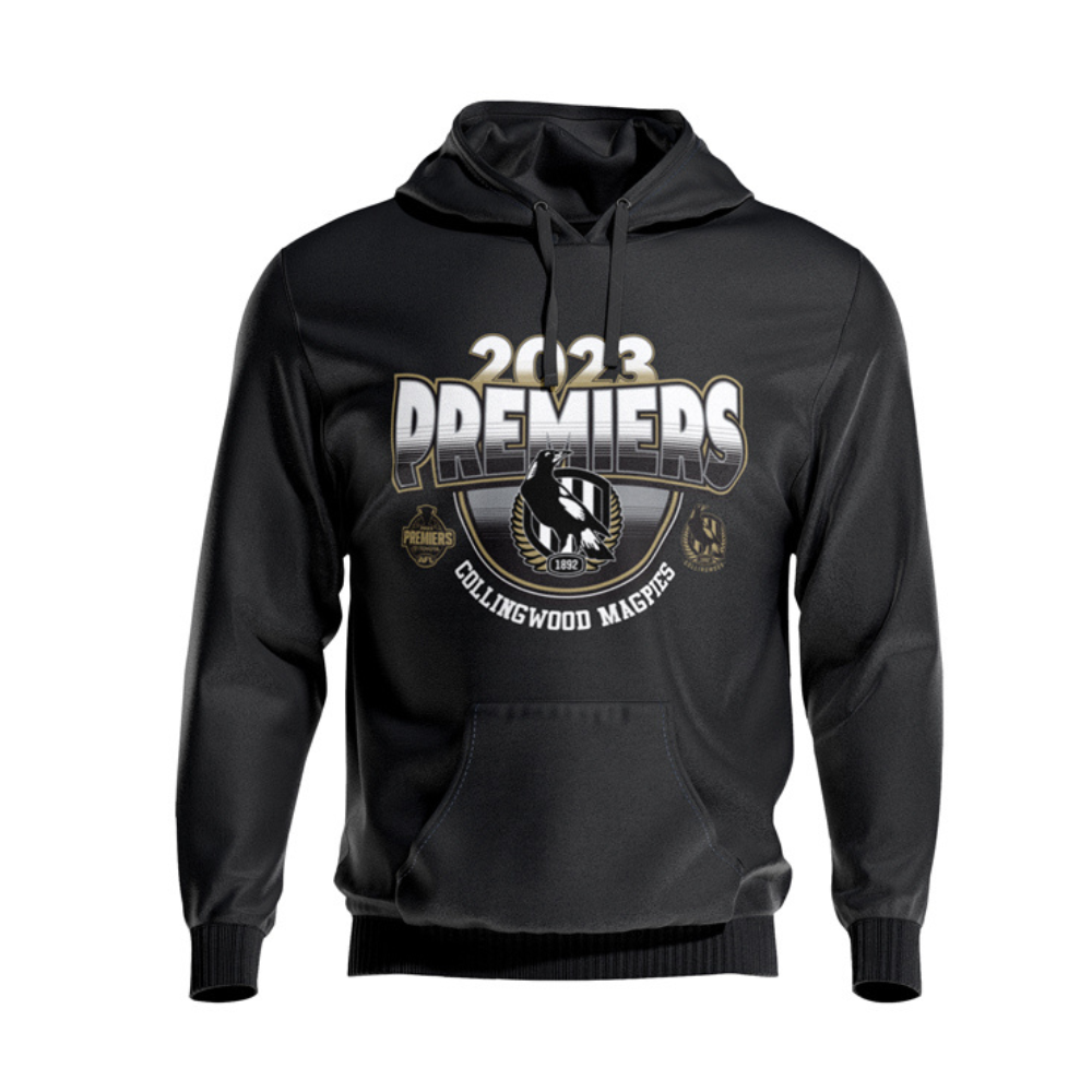 Collingwood Magpies 2023 Premiers Black Hoodie