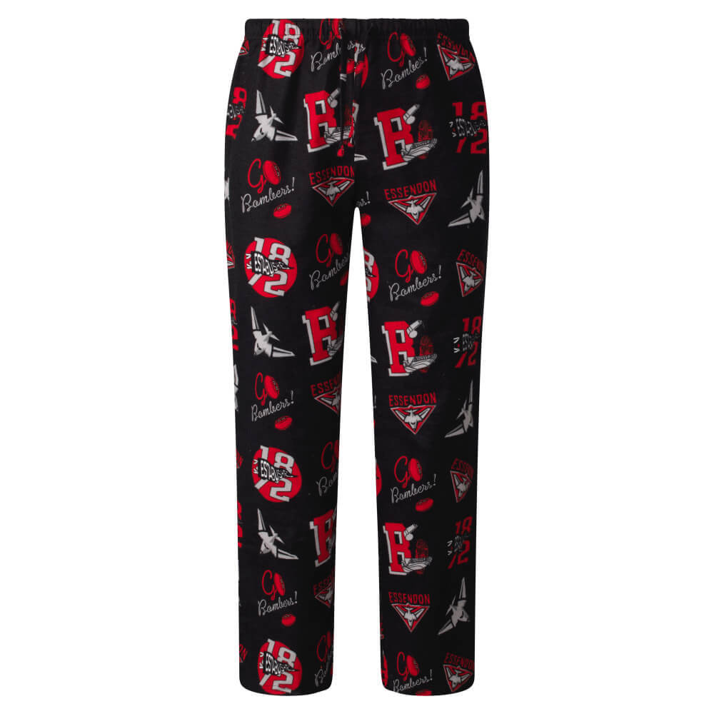 Essendon Bombers Mens Flannel Sleep Pants