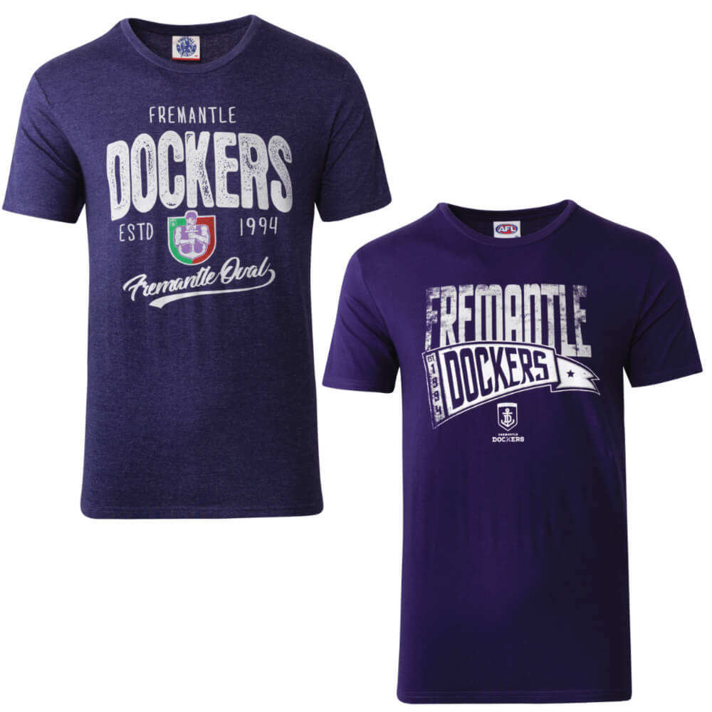 Fremantle Dockers Mens Classics 2 Pack Tees