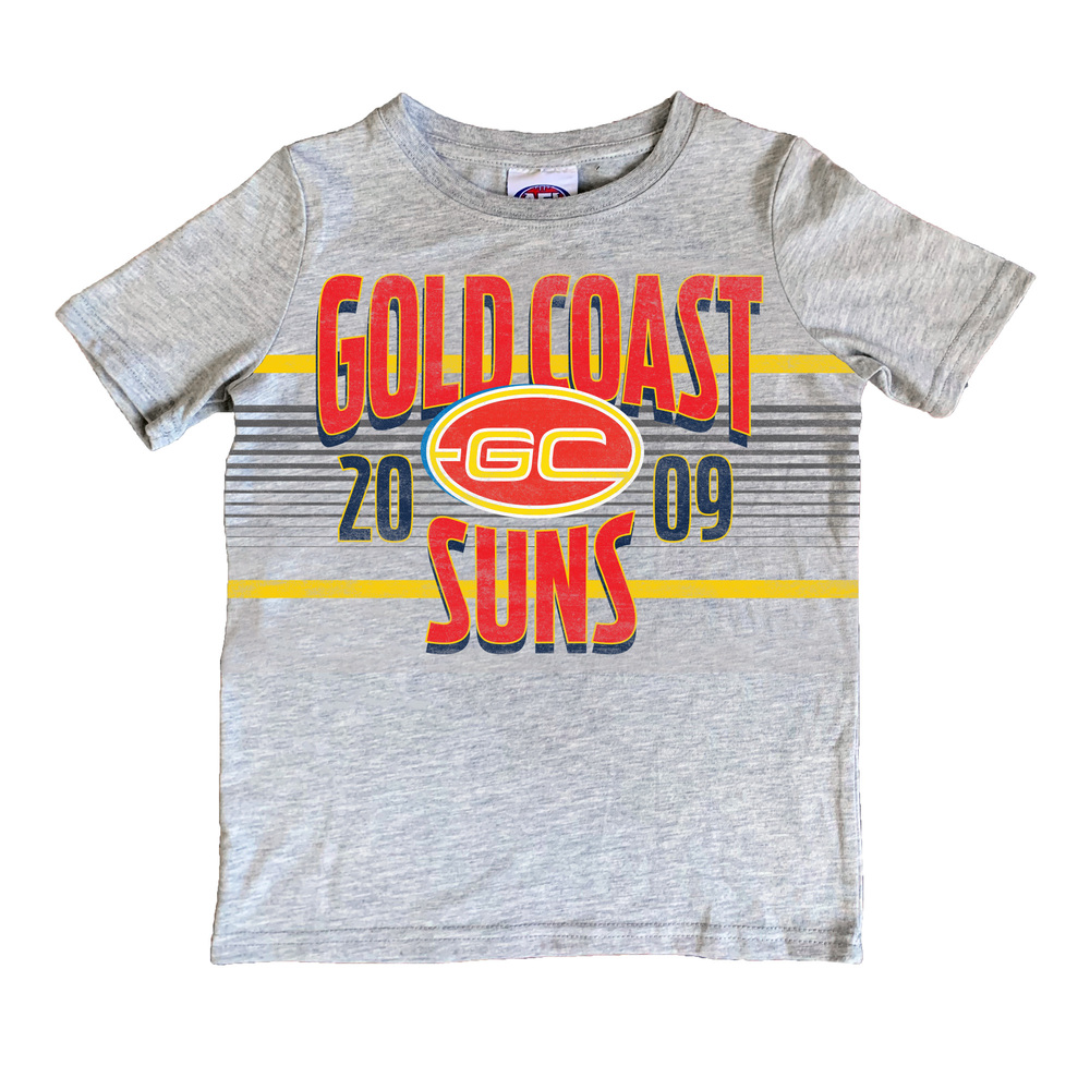 Gold Coast Suns Youths Grey Printed Tee