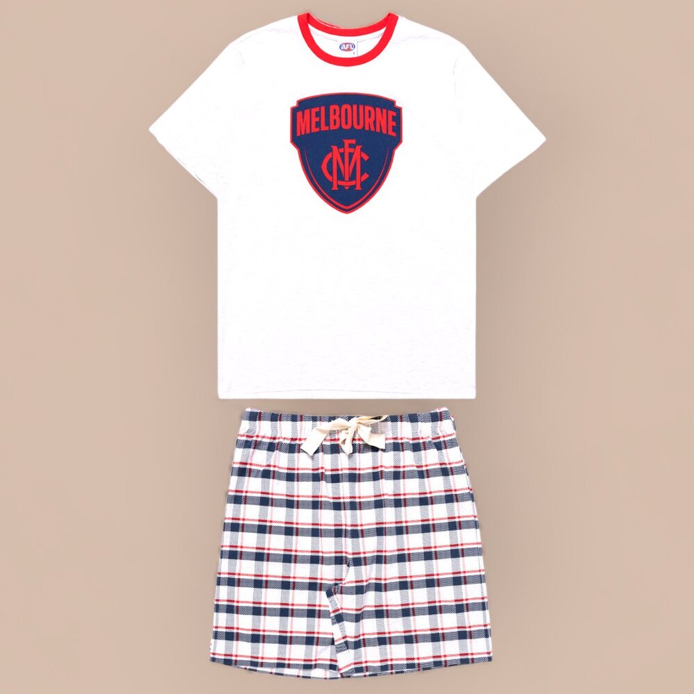 Melbourne Demons Mens Check PJ Set