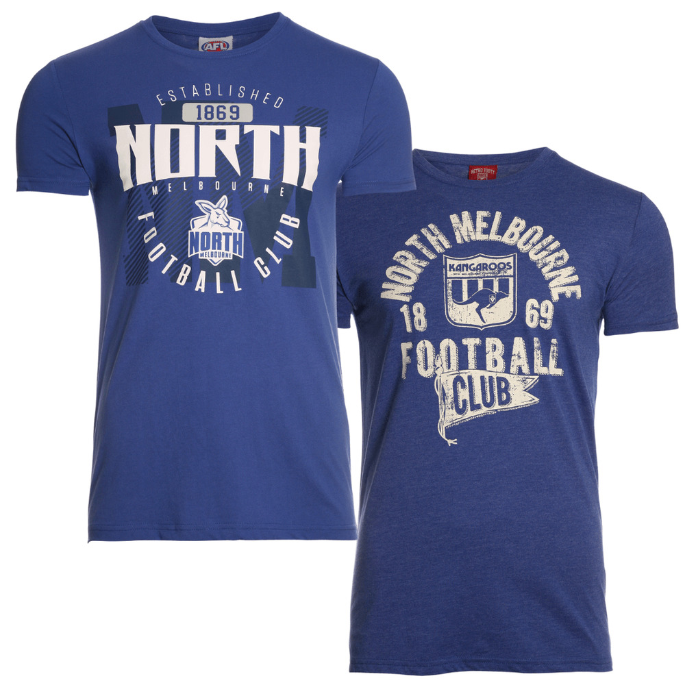 North Melbourne Kangaroos Mens T-Shirts Twin Pack