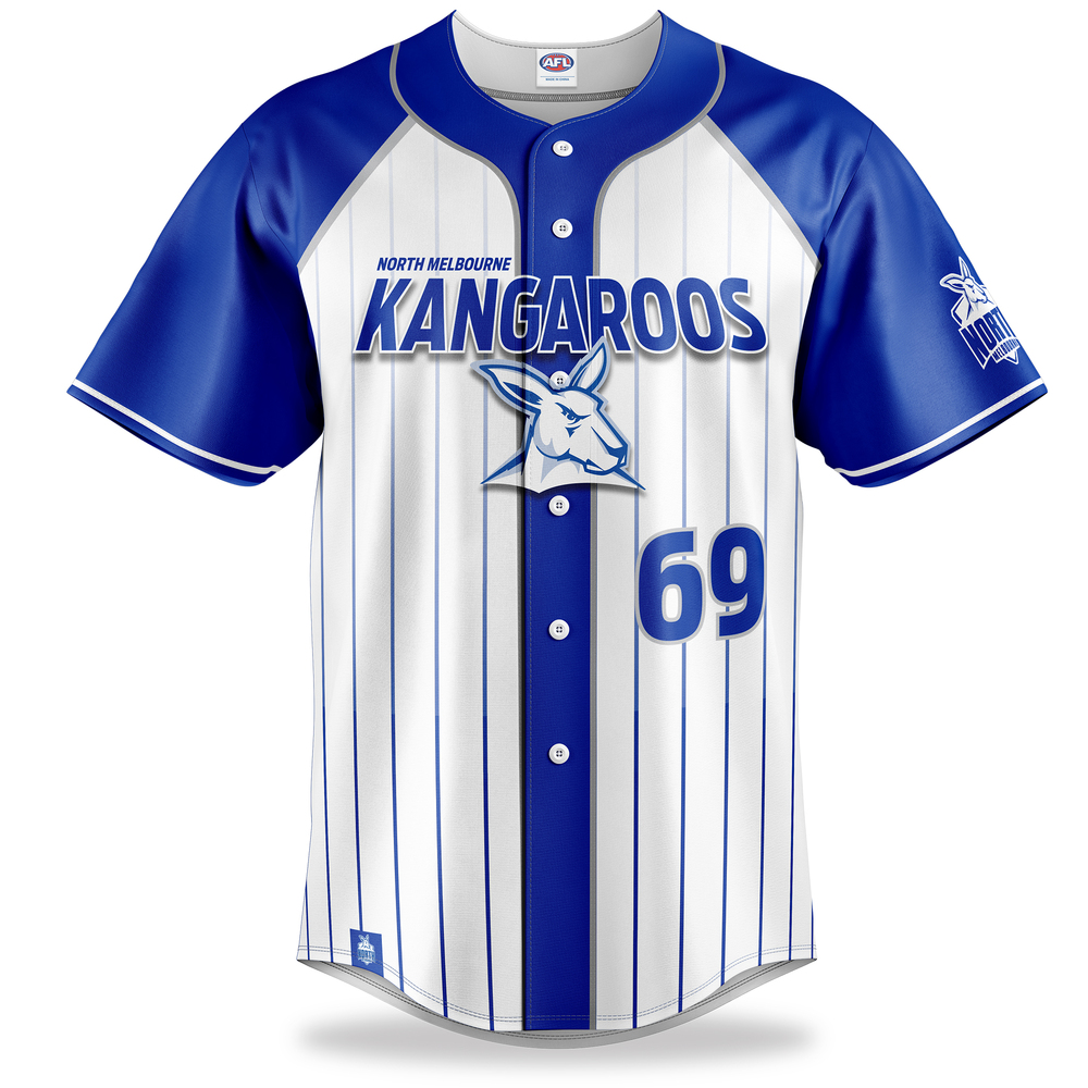 North Melbourne Kangaroos Baseball Shirt