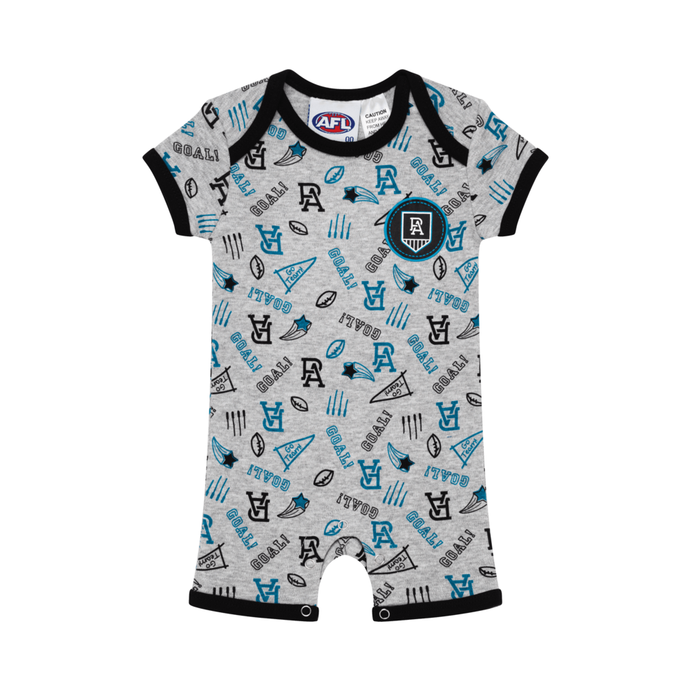 Port Adelaide Power Babies Short Bodysuit
