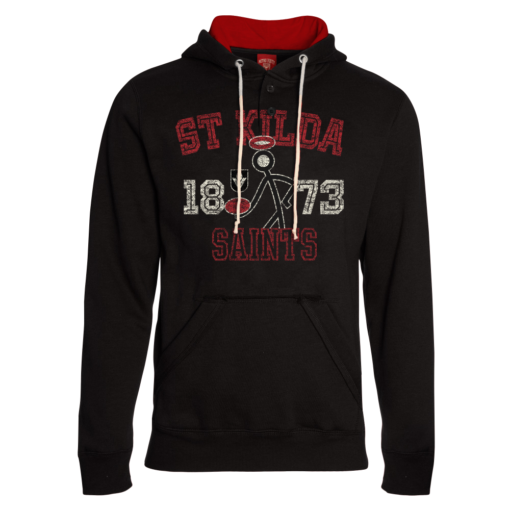 St Kilda Saints Mens Vintage Hoodie