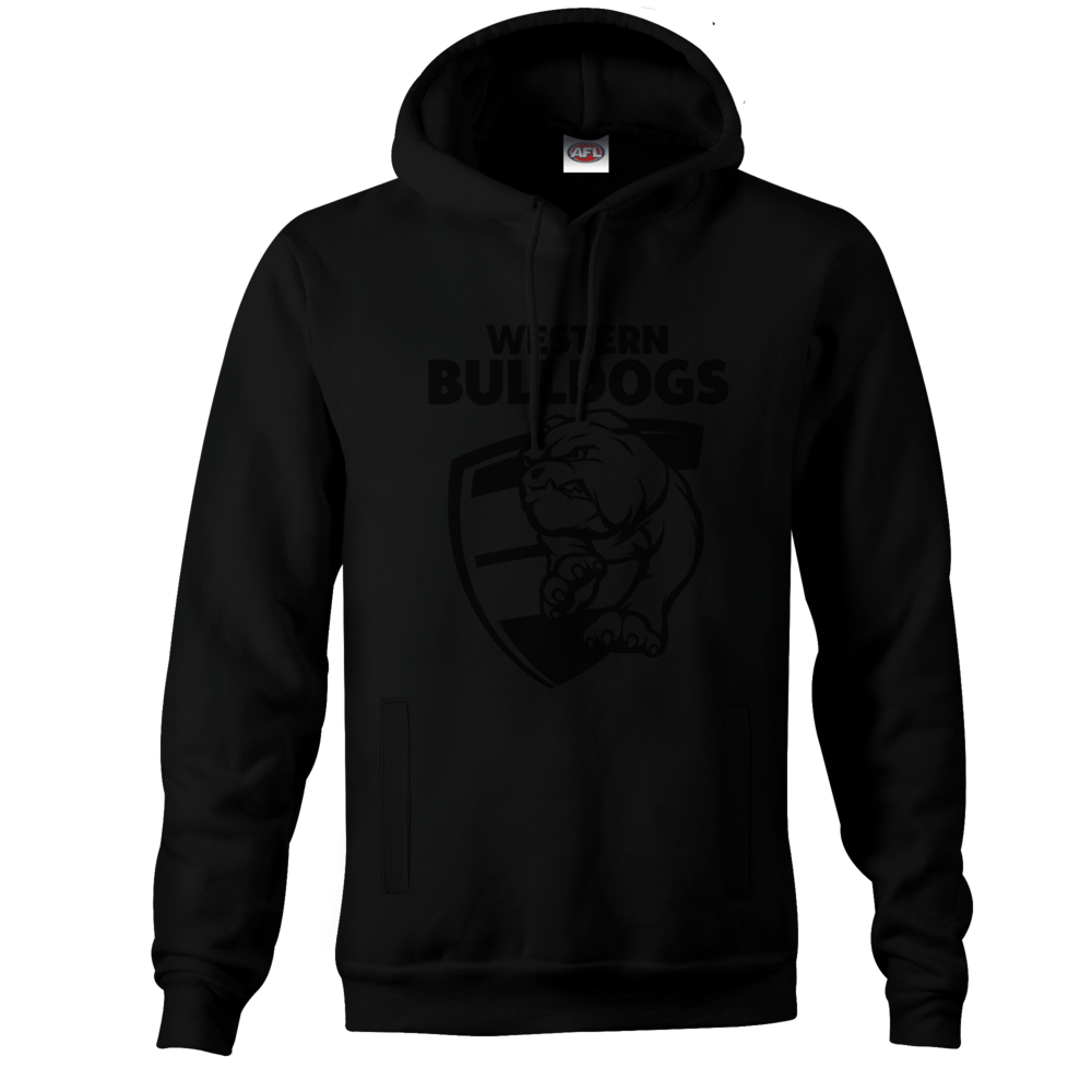 photo Western Bulldogs Logo Black And White western bulldogs mens stealth hood