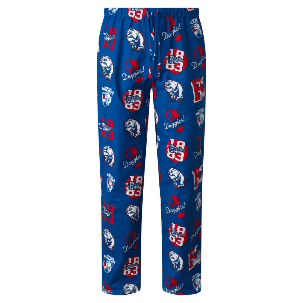 Western Bulldogs Mens Flannel Sleep Pants