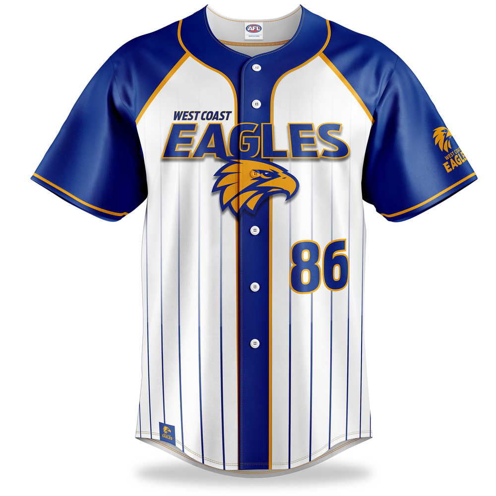 West Coast Eagles Baseball Shirt West Coast Eagles Baseball Shirt