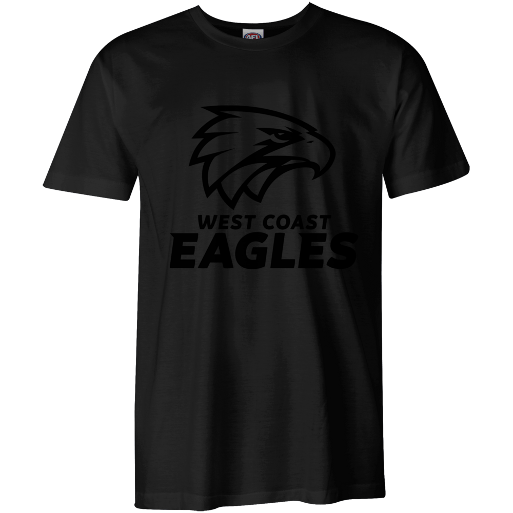 West Coast eagles Mens Stealth Black Tee West Coast Eagles