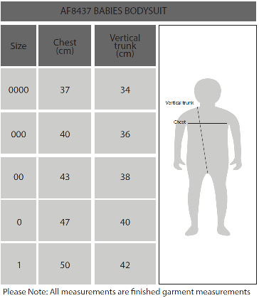 Babies Romper Size Chart