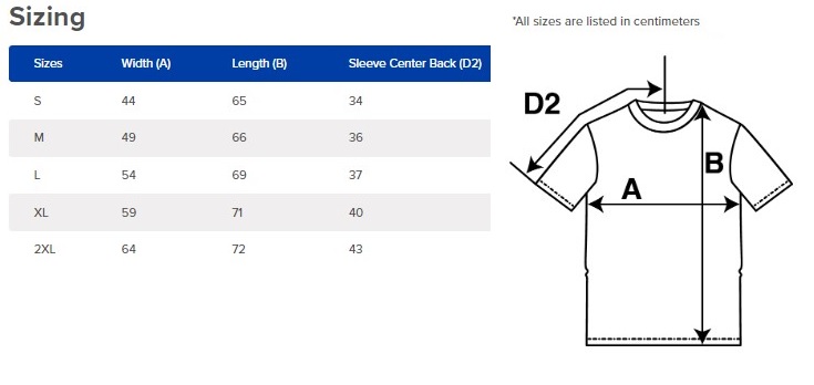 Size Chart Womens Tee