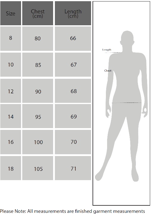 Size Chart Womens Tees
