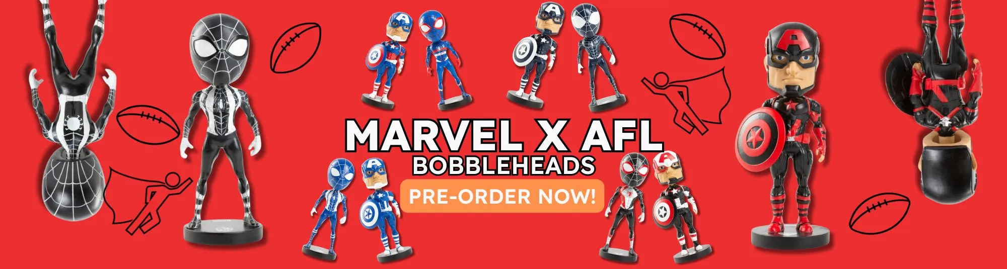 Marvel x AFL Bobbleheads