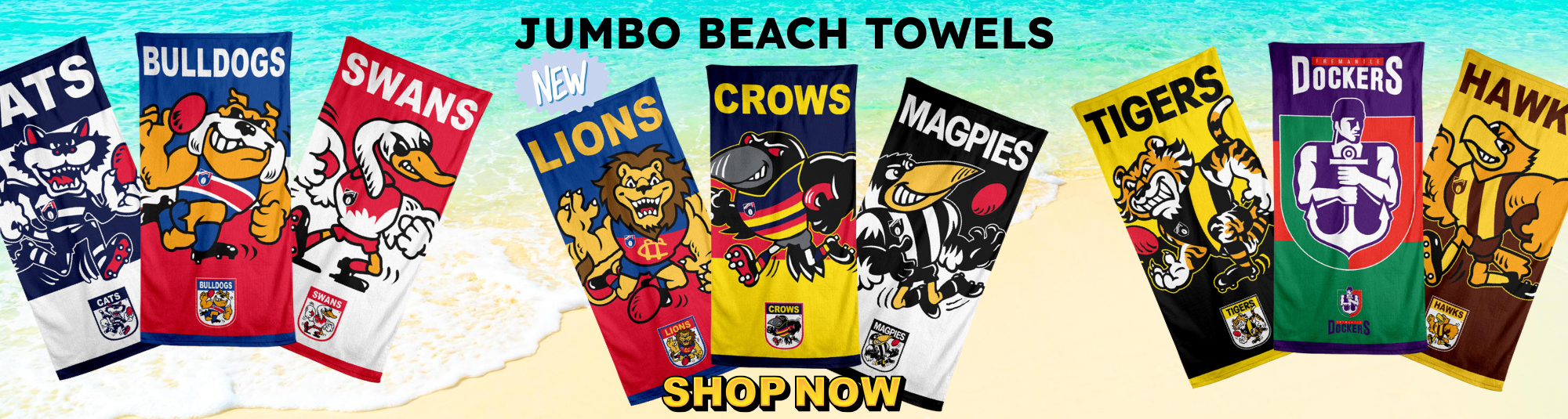 New AFL Jumbo Beach Towels