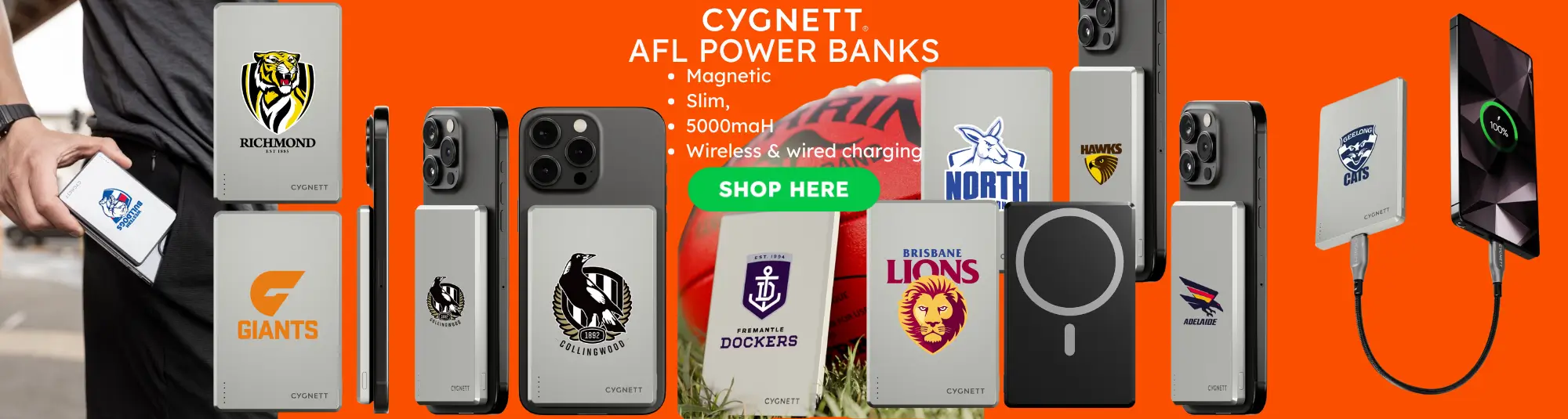 AFL Cygnett Power Banks now available