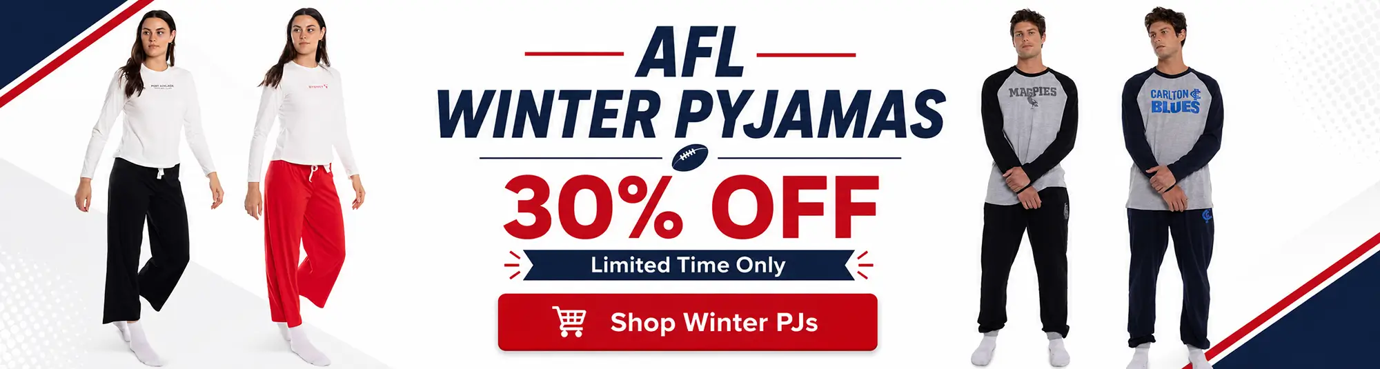 AFL Winter PJ's 30% Off - Limited Time