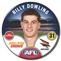 Adelaide Crows 2025 Player Pin Badge - DOWLING