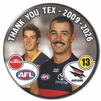 Adelaide Crows Taylor Walker Thank You Tex Badge
