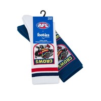 Adelaide Crows Retro Sneaker Sock 2 Pack