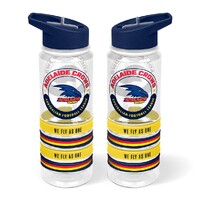 Adelaide Crows Tritan Sports Bottle with Wrist Bands