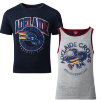 Adelaide Crows Youths Tee and Singlet Pack