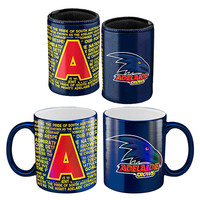 Adelaide Crows Metallic Can Cooler and Mug Gift Pack