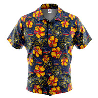 Image of Adelaide Crows Hibiscus Hawaiian Shirt