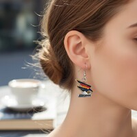 Adelaide Crows Colour Logo Earrings