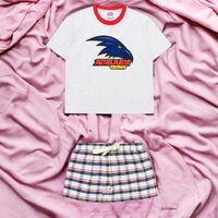 Adelaide Crows Womens Check PJ Set