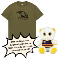 Adelaide Crows Olive Tee Discount Deal