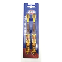 Hawthorn Hawks AFL Mascot Kids Toothbrush - 2 Pack