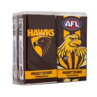 Hawthorn Hawks AFL Mascot Pocket Tissues - 4pk