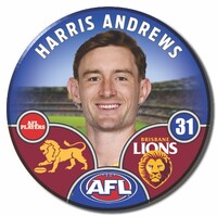 Brisbane Lions 2025 Player Pin Badge - ANDREWS