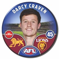 Brisbane Lions 2025 Player Pin Badge - CRAVEN
