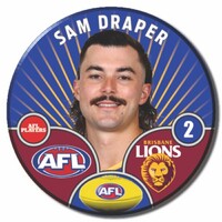 Brisbane Lions 2026 Player Pin Badge - DRAPER