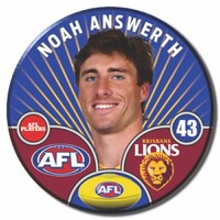 Brisbane Lions 2026 Player Pin Badge - ANSWERTH