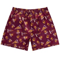 Image of Brisbane Lions Adults Satin Boxer Shorts