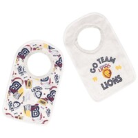 Image of Brisbane Lions Baby Go Team Bibs 2 Pk