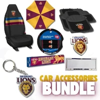 Brisbane Lions Deluxe Car Accessories Bundle