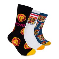 Brisbane Lions 3 Pack Socks Gift Box