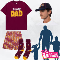 Brisbane Lions Dad Shirt/Socks/Cap Pack