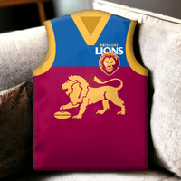 Brisbane Lions Guernsey Shaped Cushion