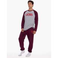 Image of Brisbane Lions Mens Raglan Cuffed PJ Set