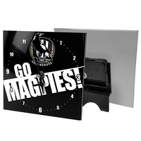 Collingwood Magpies Mini Glass Clock
