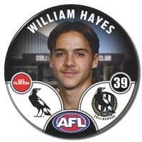 Collingwood Magpies 2025 Player Pin Badge - HAYES