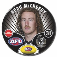 Collingwood Magpies 2026 Player Pin Badge - MCCREERY