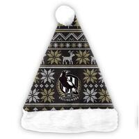 Collingwood Magpies Xmas Santa Hat